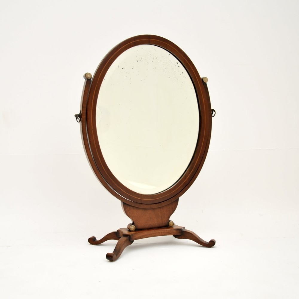 Antique Georgian Period Mahogany Vanity Mirror
