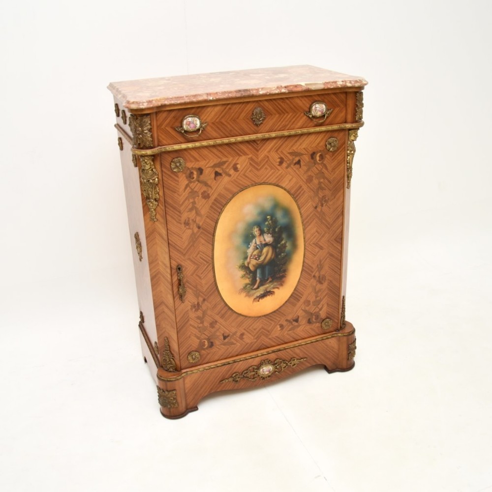 Antique French Marble Top Cabinet
