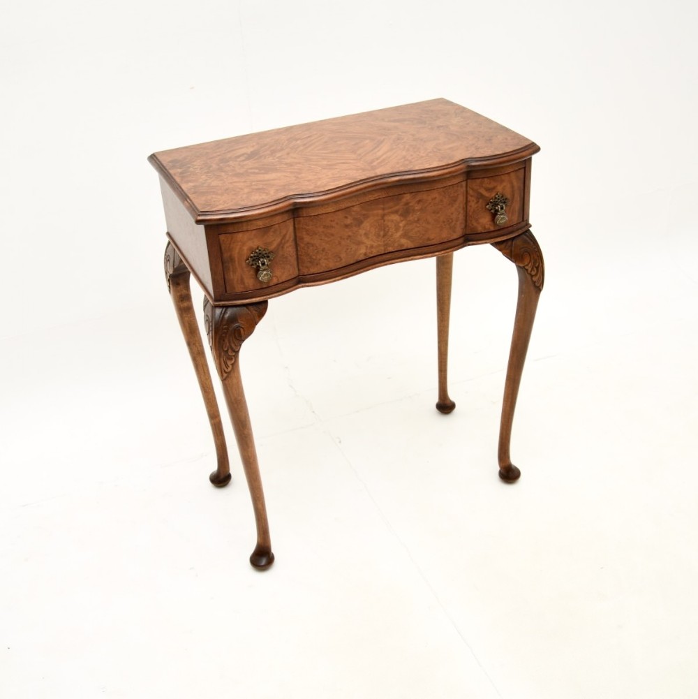 Antique Burr Walnut Console / Side Table
