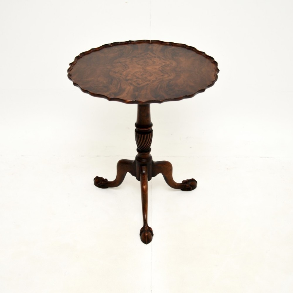 Antique Burr Walnut Tilt Top Occasional Table
