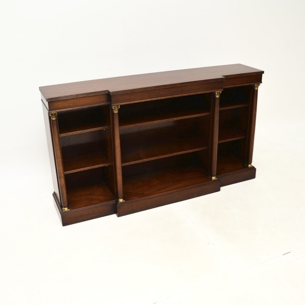 Antique Neoclassical Style Mahogany Open Bookcase
