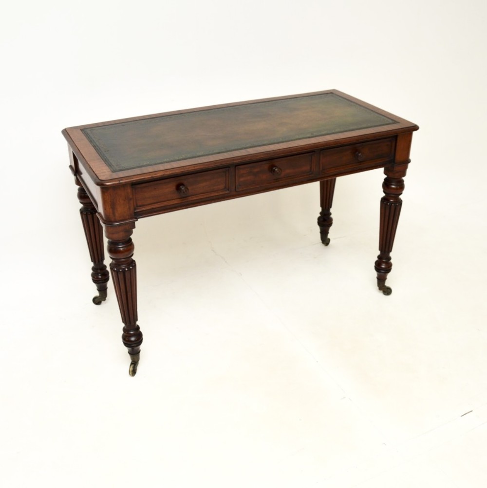 Antique William IV Mahogany Leather Top Writing Table
