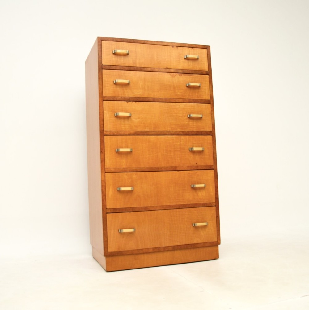 Art Deco Satinwood and Walnut Chest of Drawers
