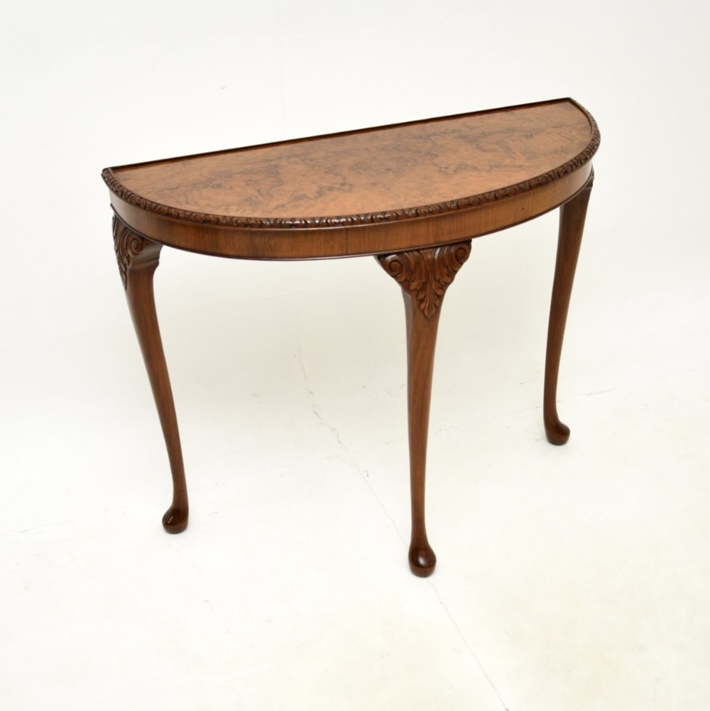 Antique Burr Walnut Console Table
