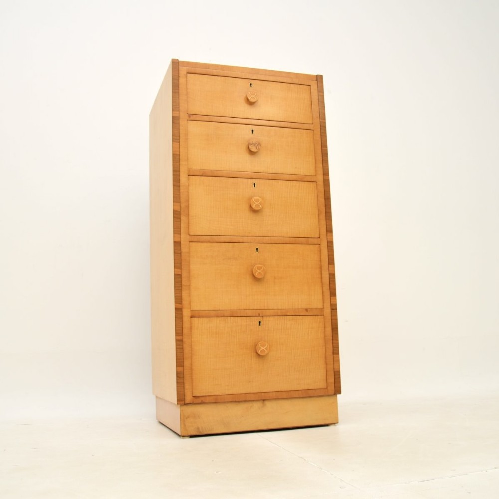 Art Deco Sycamore Chest of Drawers by Hille
