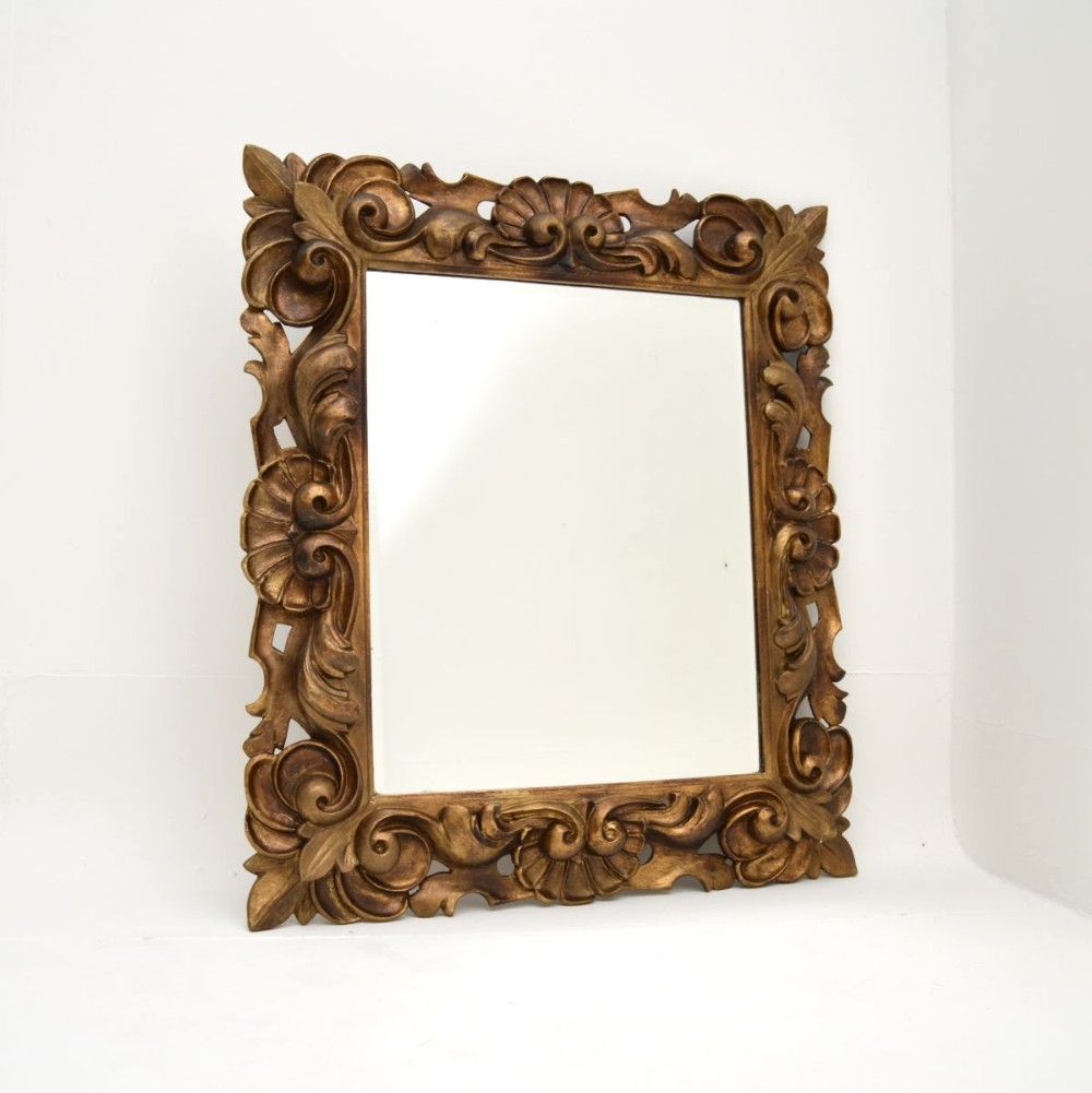 Antique French Gilt Wood Rococo Style Mirror
