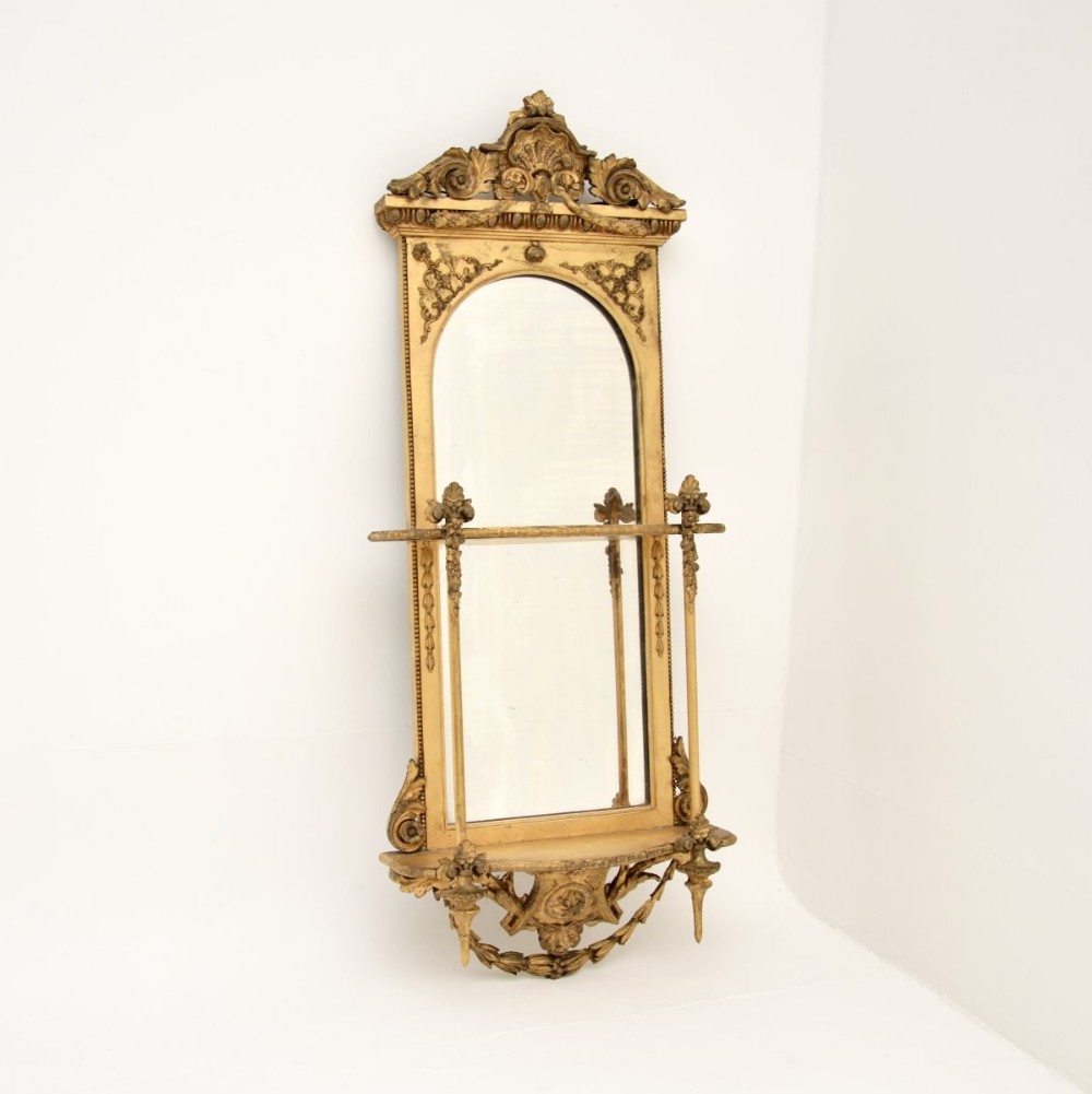 Antique Victorian Period Gilt Wood Mirror
