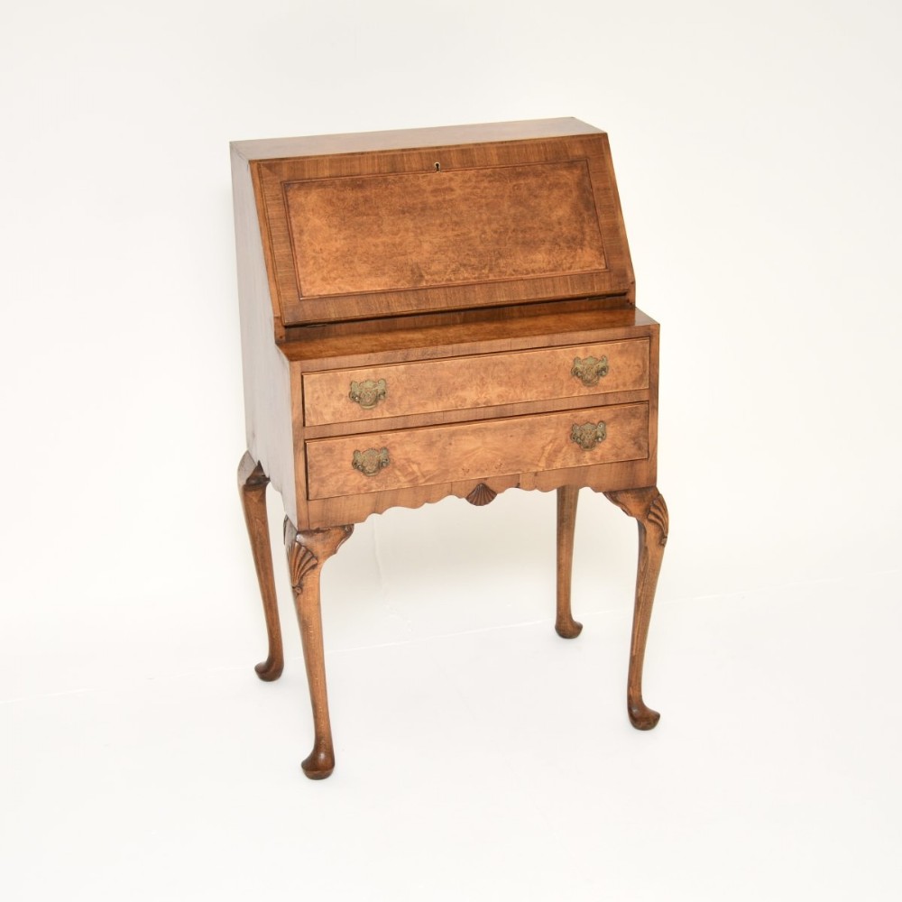 Antique Burr Walnut Writing Bureau
