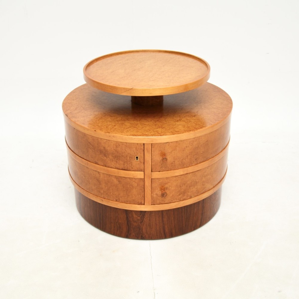Art Deco Birds Eye Maple and Rosewood Occasional Table

