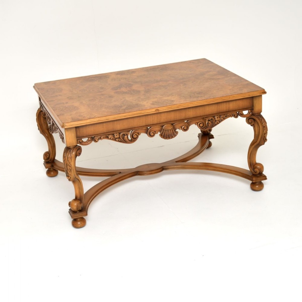 Antique Burr Walnut Coffee Table
