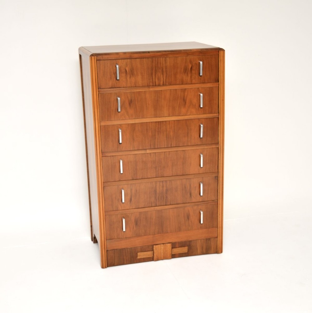 Art Deco Figured Walnut Chest of Drawers
