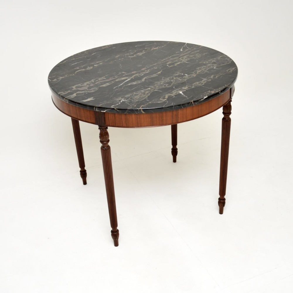 Antique Marble Top Dining Table
