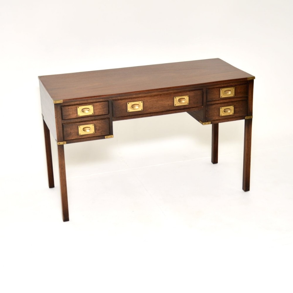 Antique Mahogany Military Campaign Desk
