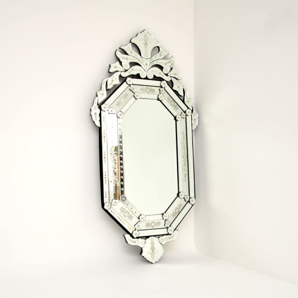 Antique Italian Venetian Murano Glass Mirror
