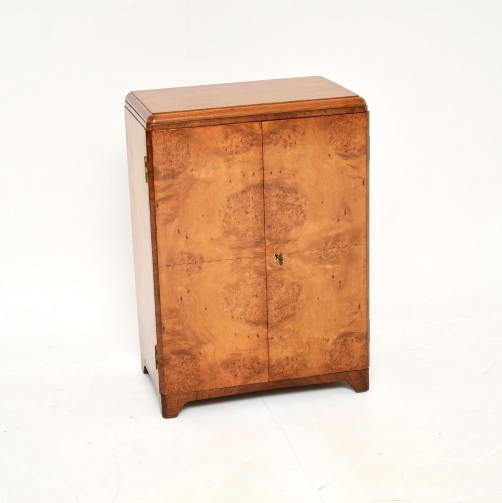 Art Deco Burr Walnut Side Cabinet
