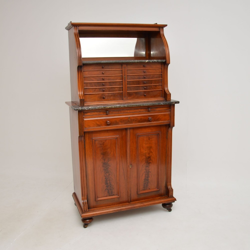 Antique Victorian Mahogany Dentist Cabinet
