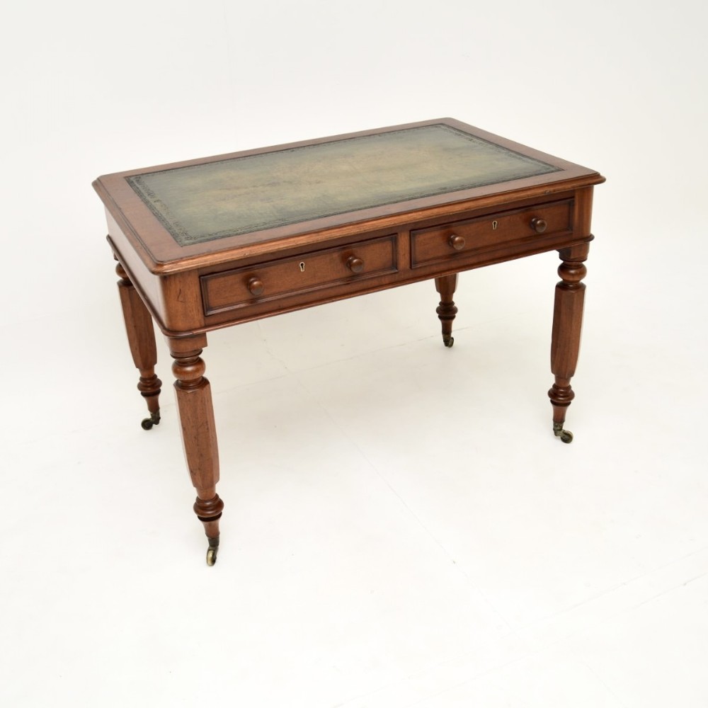 Antique William IV Mahogany Leather Top Writing Table
