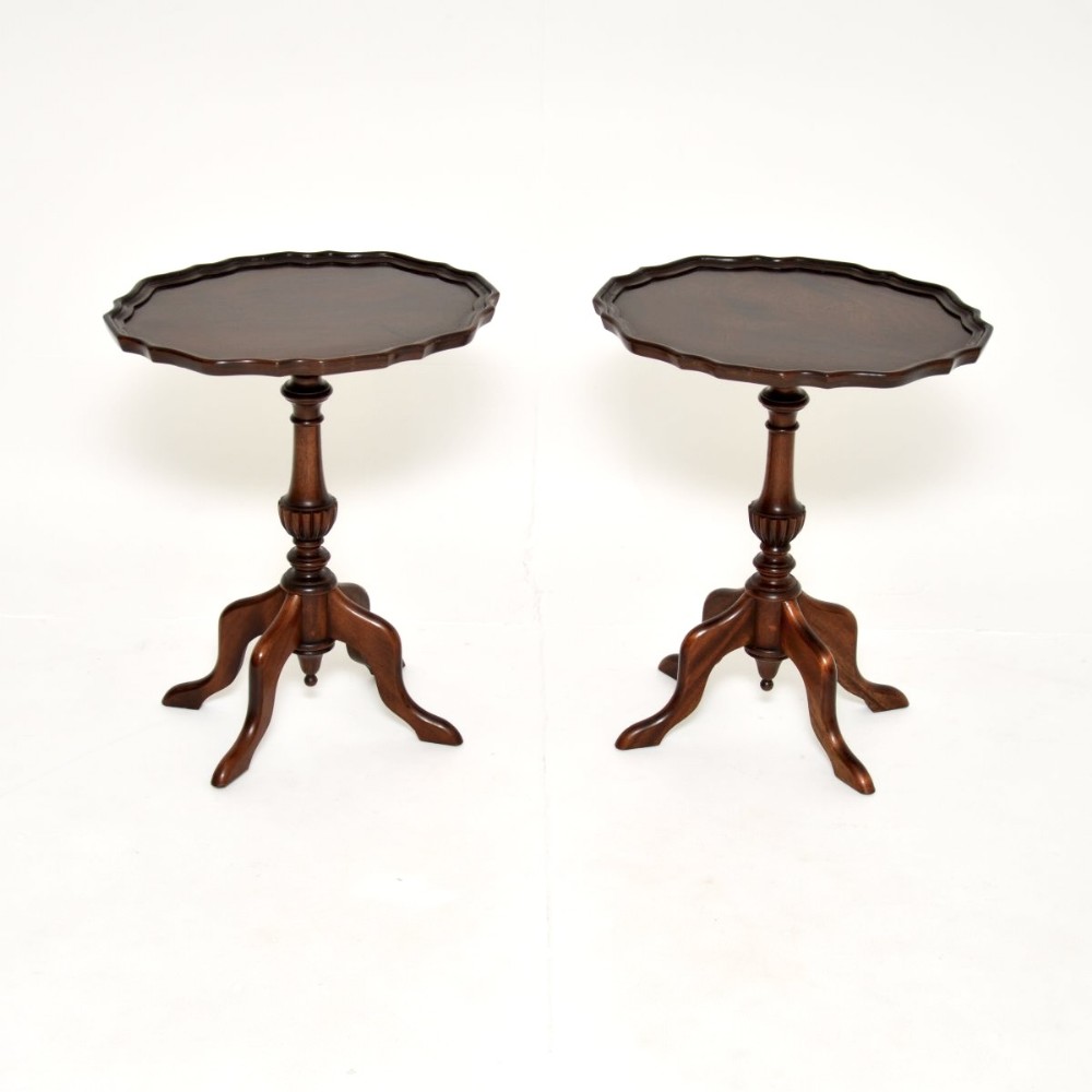 Pair of Antique Mahogany Wine Tables
