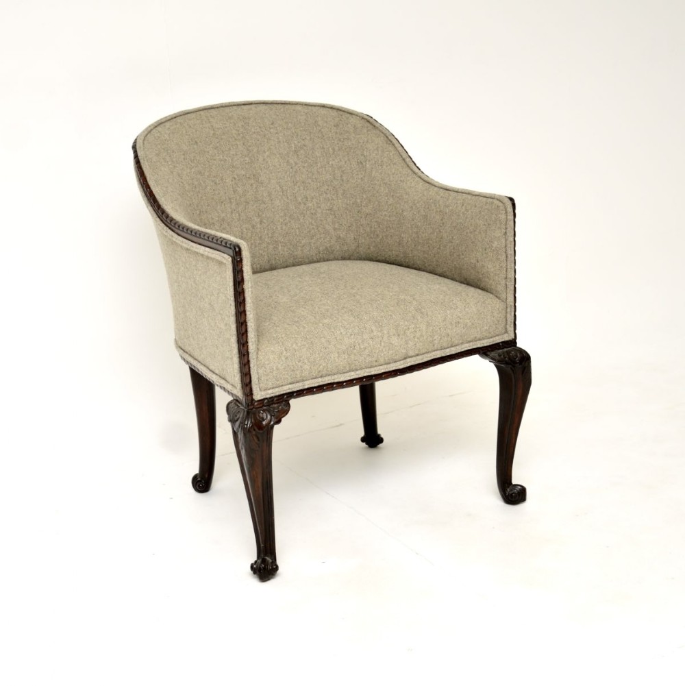 Antique Mahogany Tub Armchair
