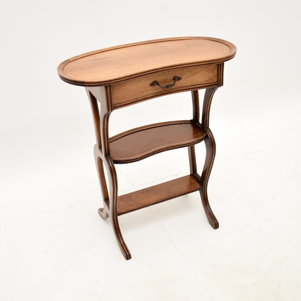 Antique French Kidney Shaped Side Table
