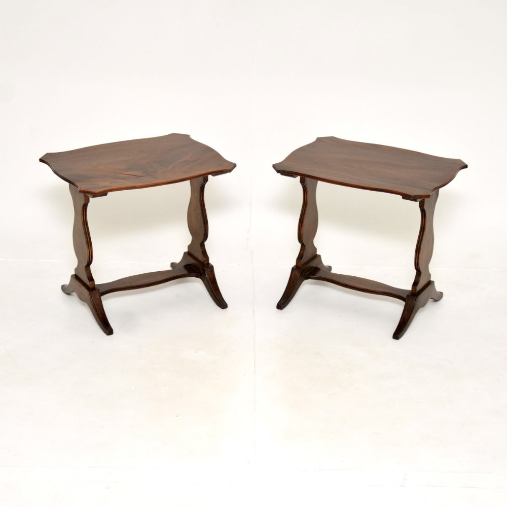 Pair of Antique Mahogany Side Tables
