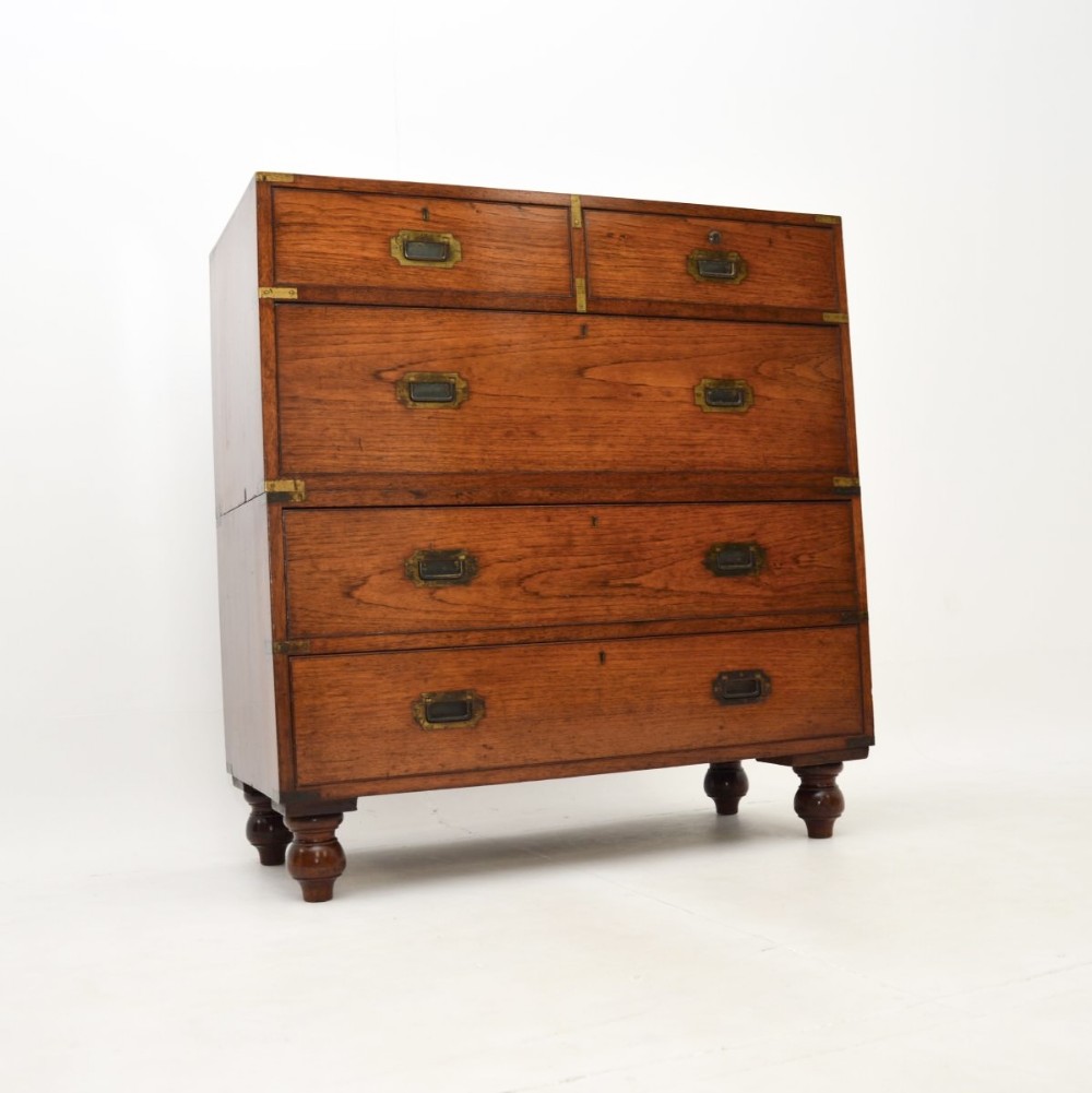 Antique Military Campaign Chest of Drawers

