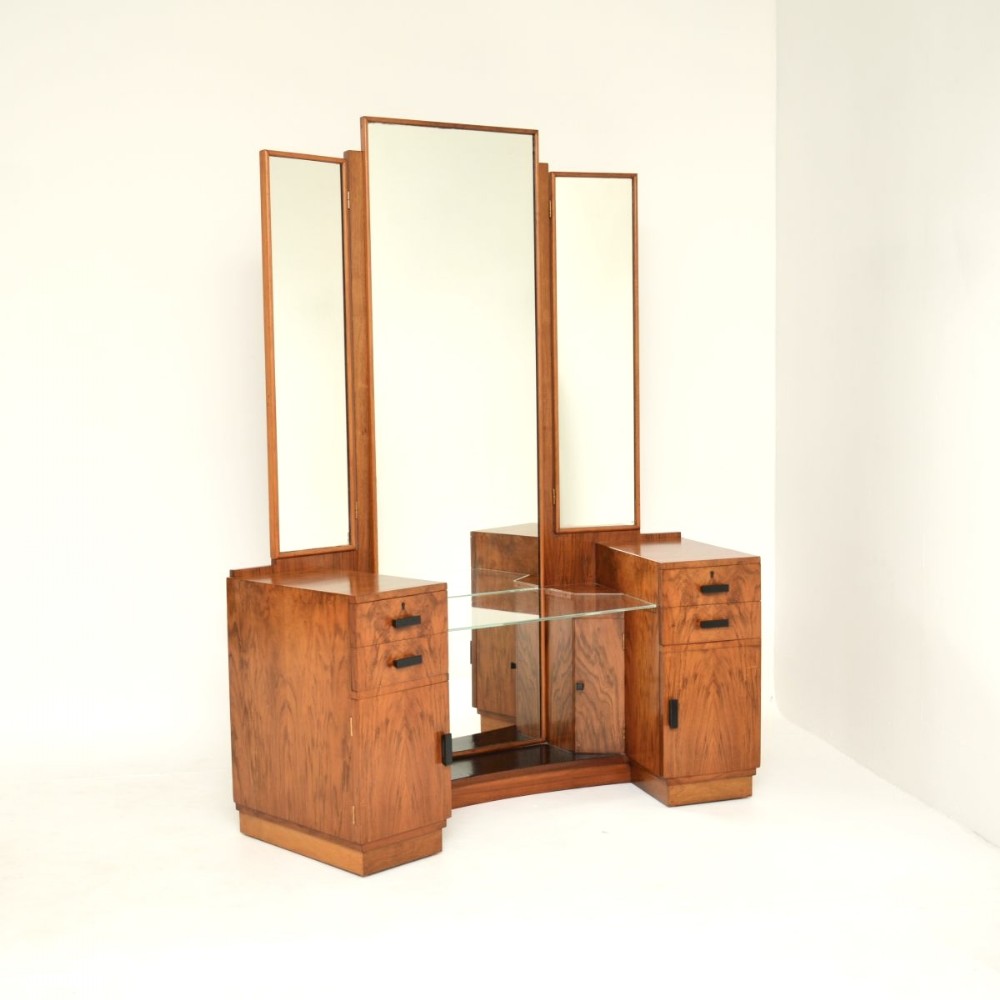 Art Deco Figured Walnut Dressing Table
