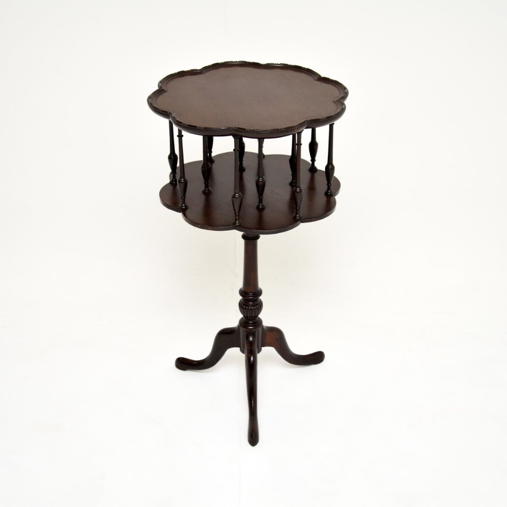 Antique Mahogany Occasional Bird Cage Table
