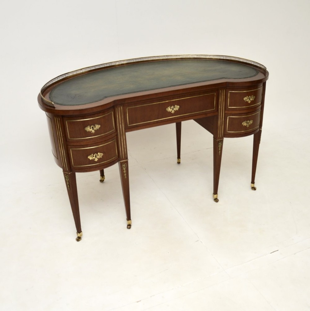 Antique Mahogany Leather Top Austrian Empire Desk

