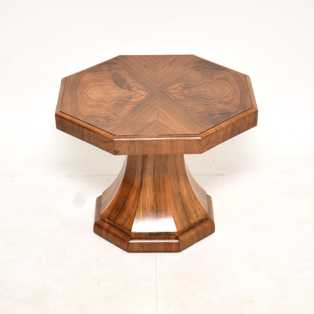 Art Deco Burr Walnut Occasional Side Table
