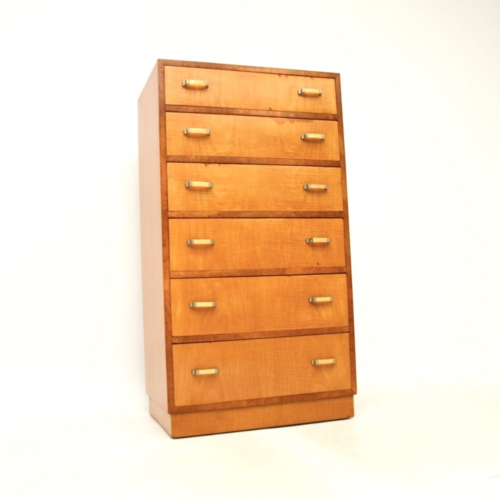 Art Deco Satinwood and Walnut Chest of Drawers
