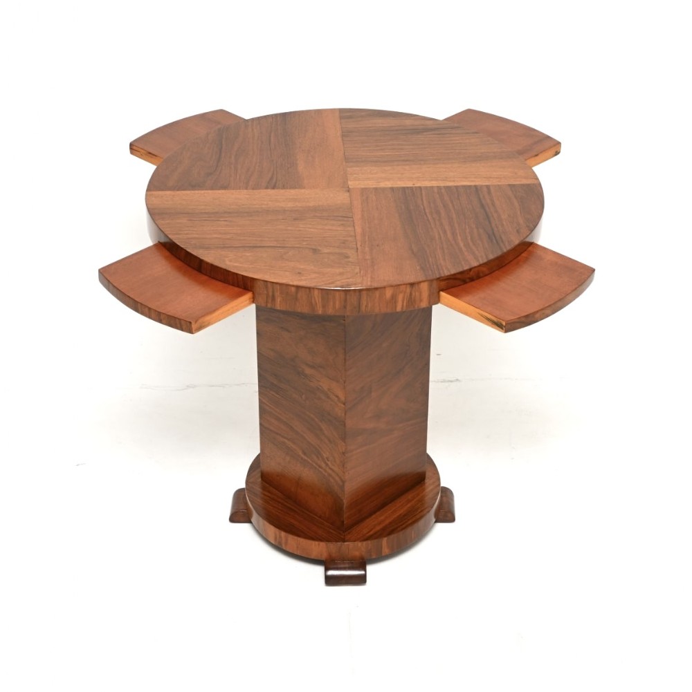 Art Deco Walnut Occasional Side Table
