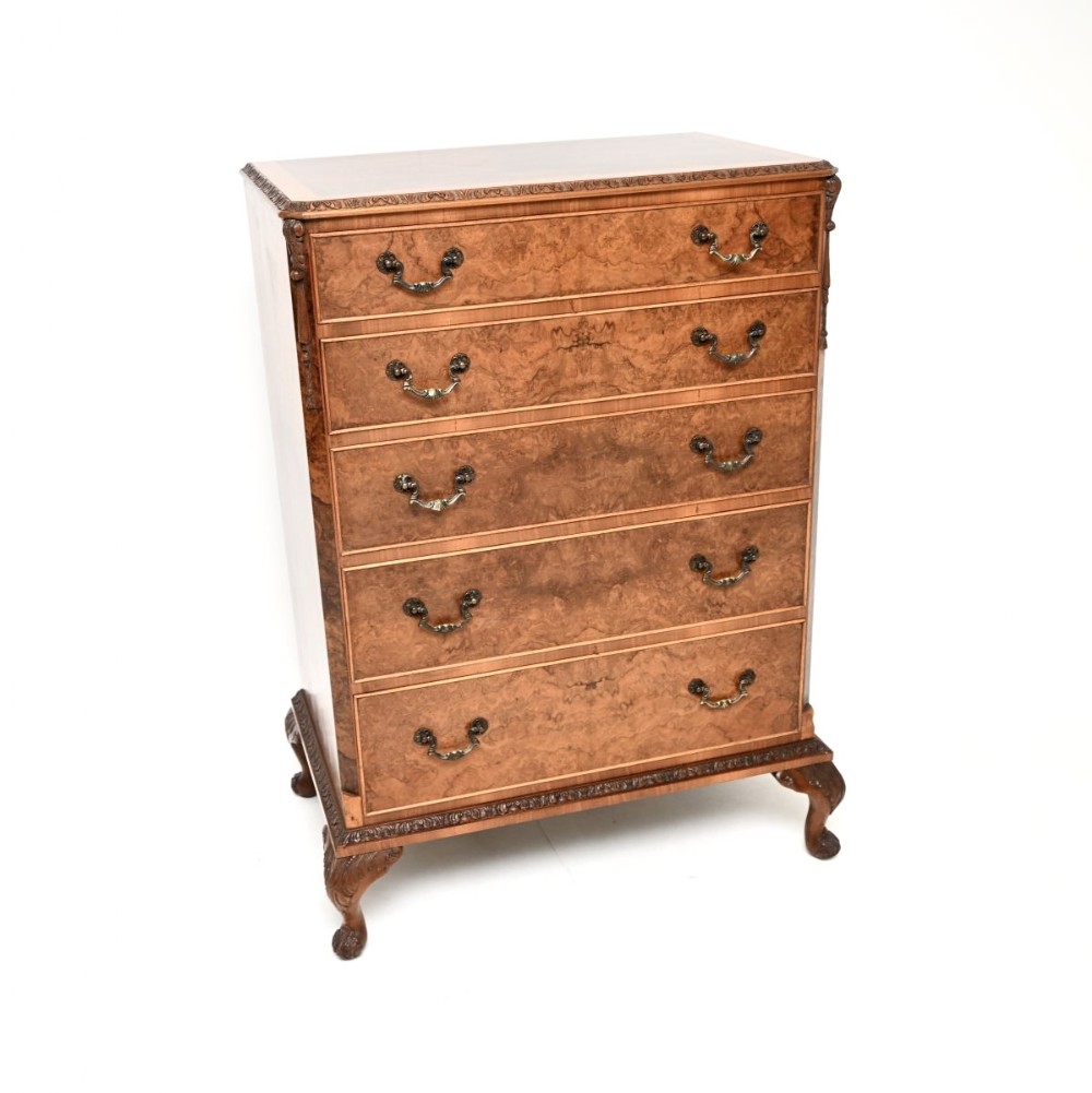 Antique Burr Walnut Chest of Drawers
