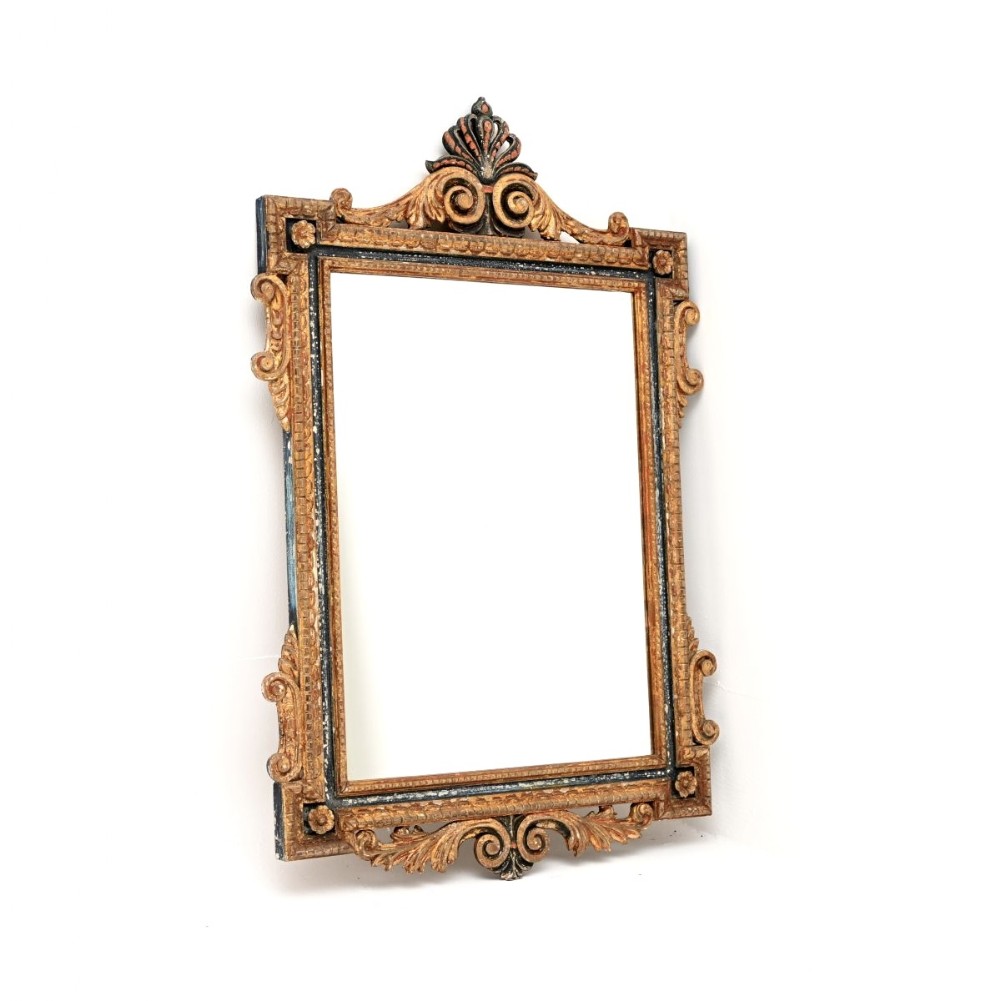 Antique Italian Gilt Wood Mirror

