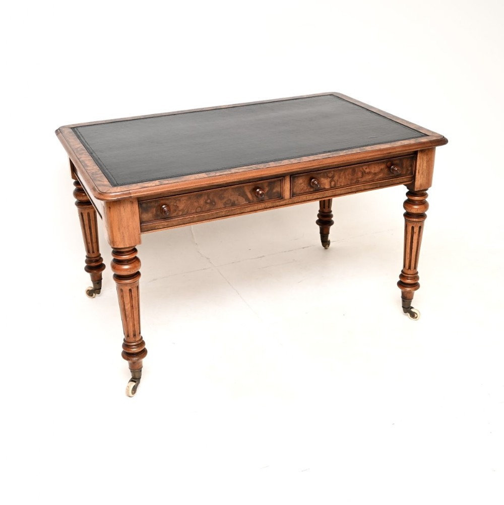 Antique Victorian Burr Walnut Writing Table