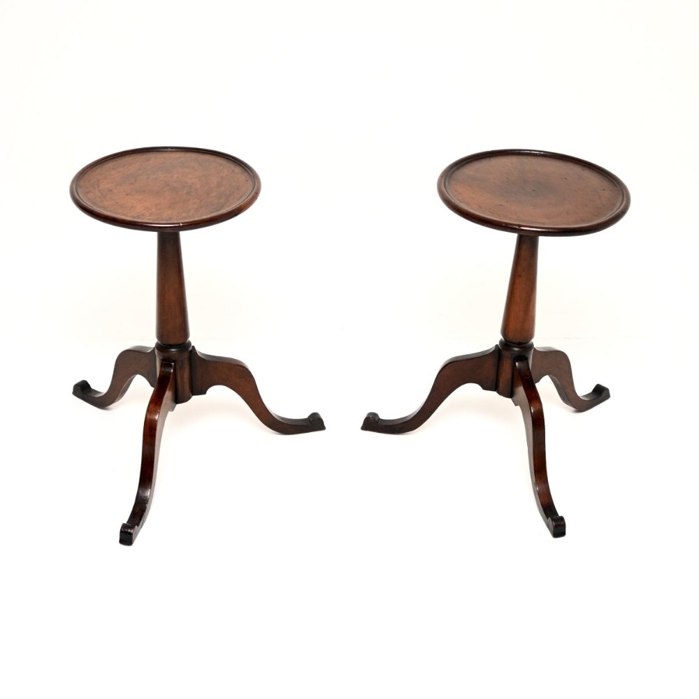Pair of Antique Georgian Period Mahogany Wine Tables
