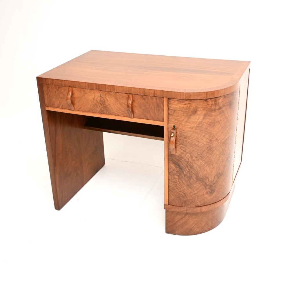 Art Deco Figured Walnut Desk
