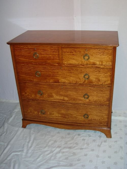 Antique Inlaid Satinwood Chest of Drawers