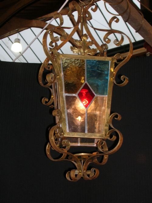 Antique Brass Hall Lantern