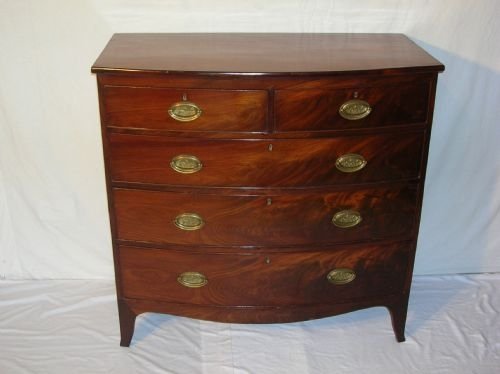 Antique Regency Mahogany Bowfront Chest of Drawers