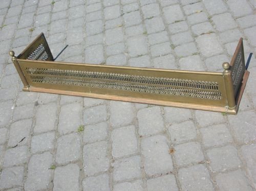 Antique Regency Brass Fire Fender