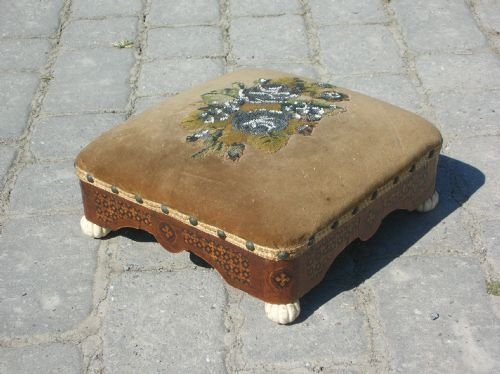 Antique Walnut Footstool