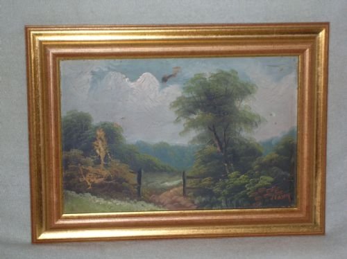 Antique Oil Painting on Board