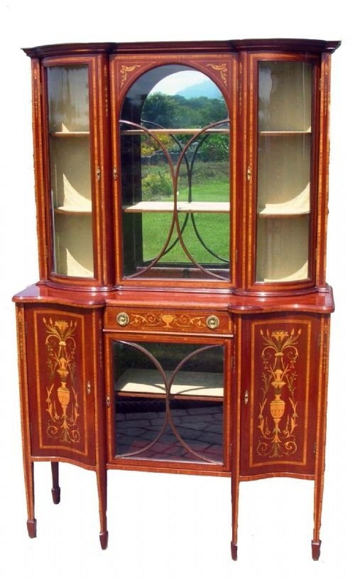 Antique Edwardian Mahogany Inlaid Sideboard