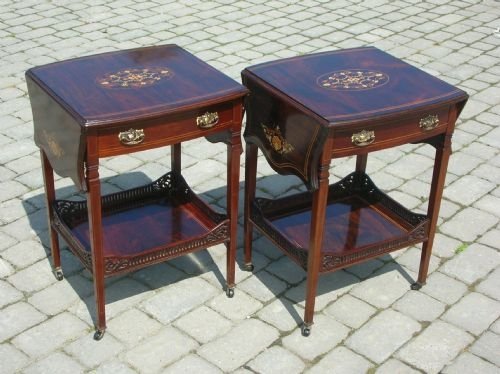 Antique Pair of Inlaid Pembroke Tables