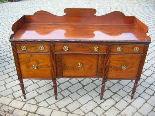 Antique Irish Regency Mahogany Sideboard