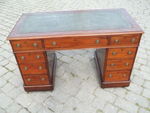 Antique Mahogany Twin Pedestal Desk
