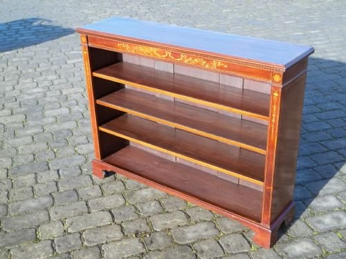 Antique Mahogany Open Bookcase