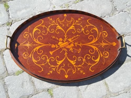 Antique Mahogany Serving Tray