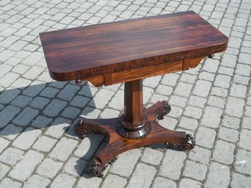 Antique Rosewood Card Table
